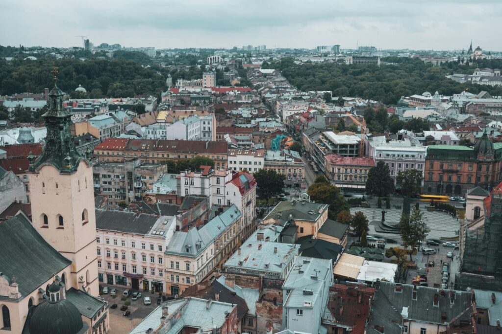 City scene of Lviv